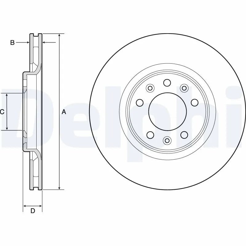 DELPHI BG4806C Fren Diski 1616394580 uygun fiyat hızlı kargo