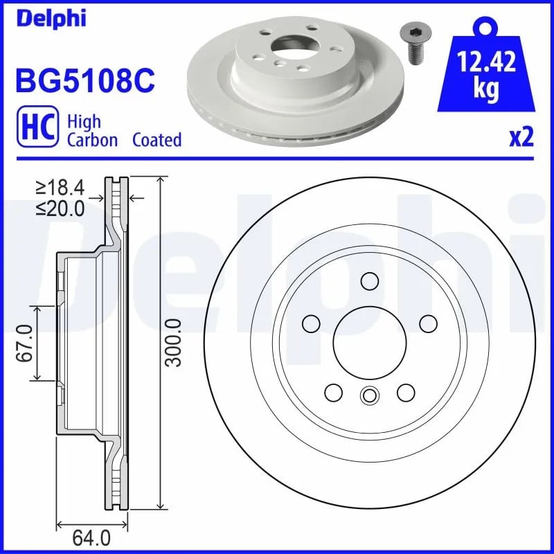 DELPHI BG5108C Fren Diski 34206877213 uygun fiyat hızlı kargo