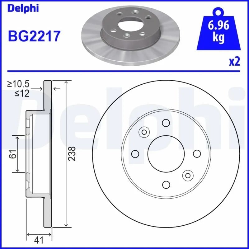 DELPHI BG2217 Fren Diski 2677509716 uygun fiyat hızlı kargo