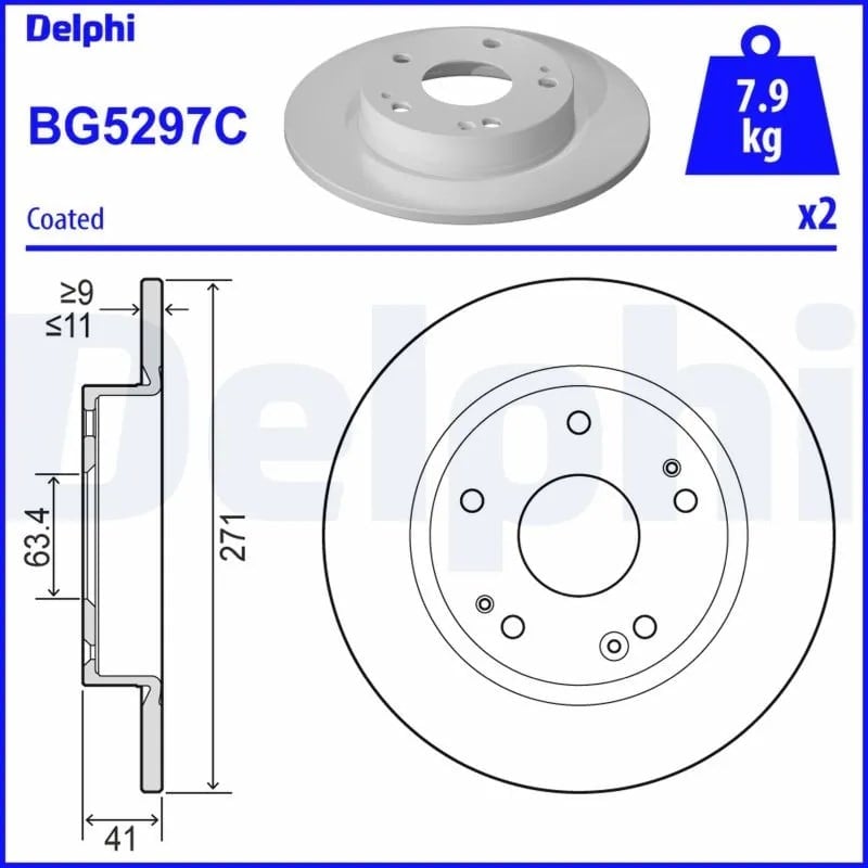 DELPHI BG5297C Fren Diski 2196429 uygun fiyat hızlı kargo