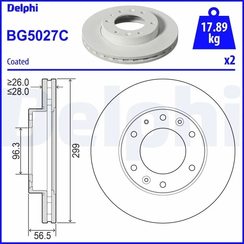 DELPHI BG5027C Fren Diski 5176159000 uygun fiyat hızlı kargo