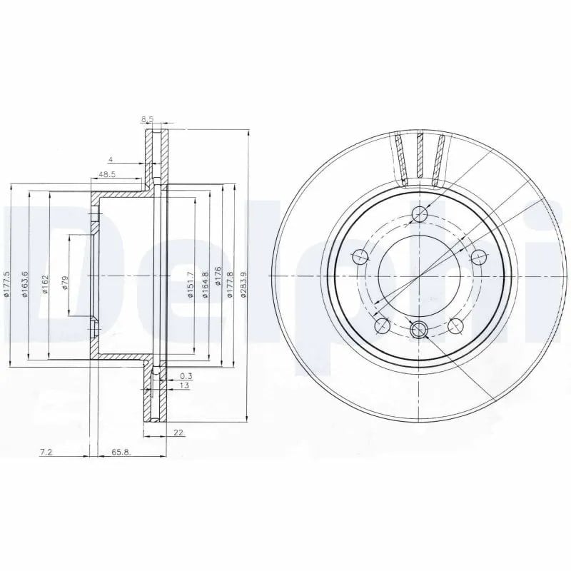 DELPHI BG3899C Fren Diski 34116764629 uygun fiyat hızlı kargo
