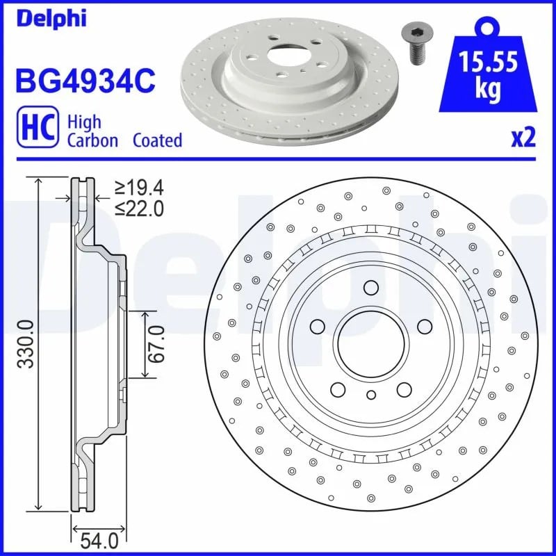 DELPHI BG4934C Fren Diski 1664230412 uygun fiyat hızlı kargo