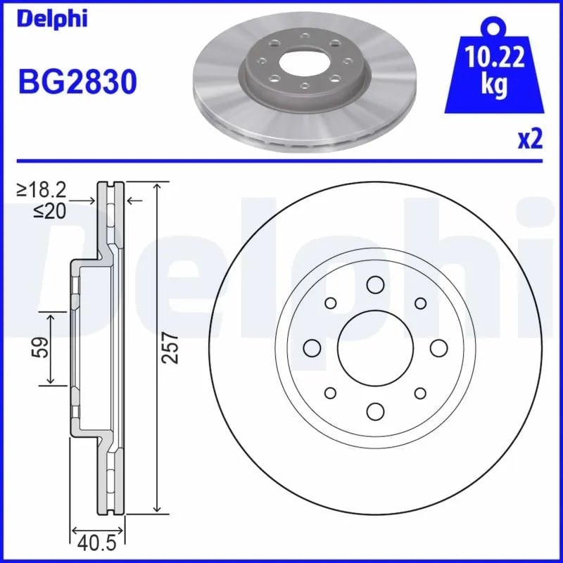 DELPHI BG2830 Fren Diski 0060806137 uygun fiyat hızlı kargo
