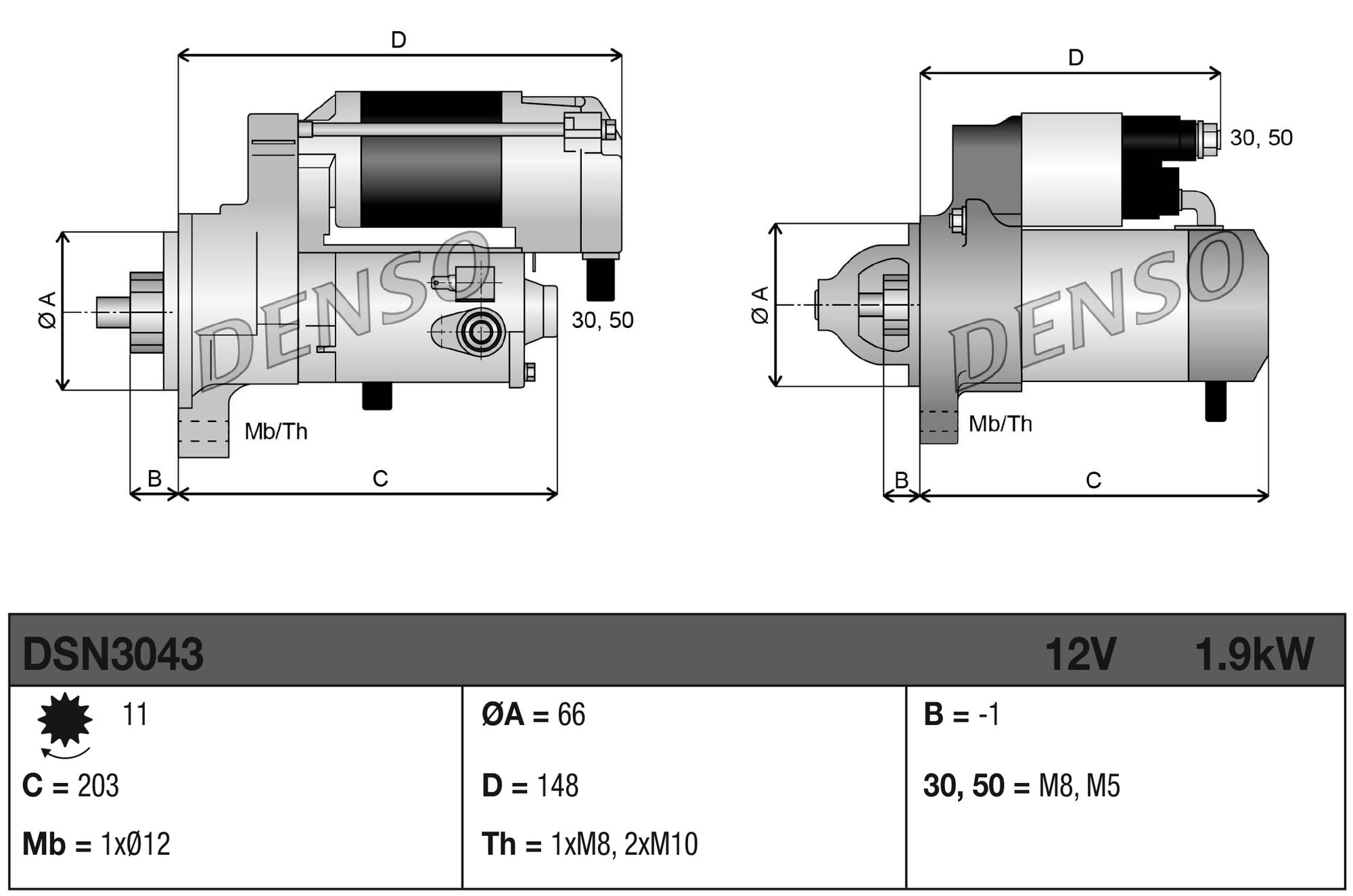 DENSO DSN3043 Marş Motoru 23300 00Q0E uygun fiyat hızlı kargo