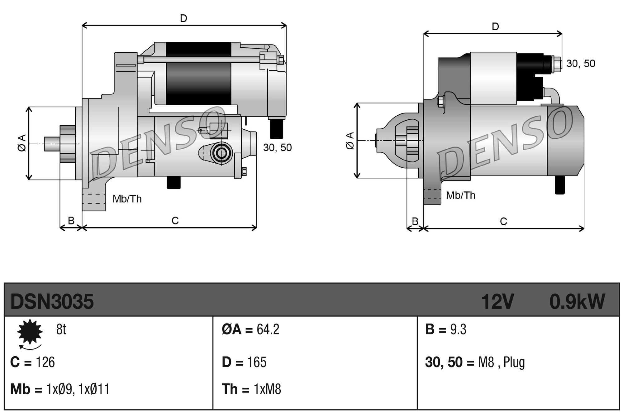 DENSO DSN3035 Marş Motoru 1542468 uygun fiyat hızlı kargo