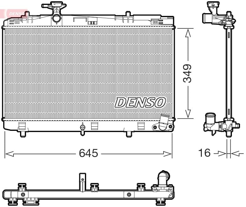DENSO DRM50155 Su Radyatörü 164000Y260 uygun fiyat hızlı kargo