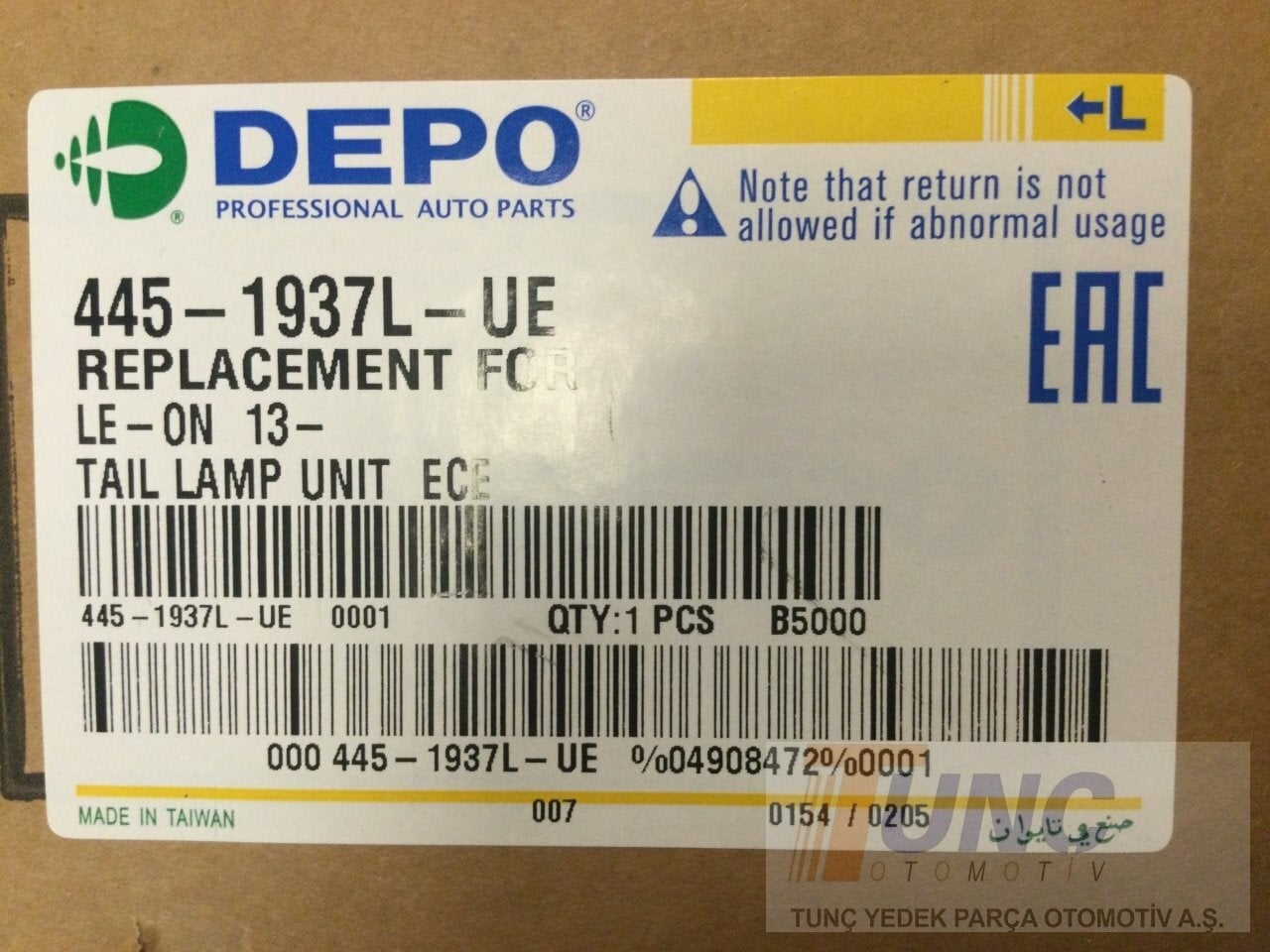 DEPO 445 1937L UE Arka Far Stop 5F0945095D uygun fiyat hızlı kargo
