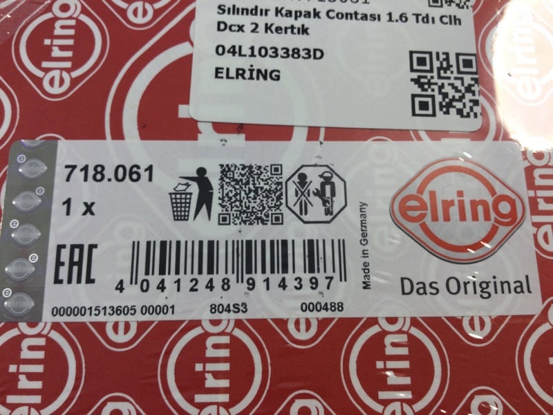 ELRING 718 061 Silindir Kapak Contası 04L103383D uygun fiyat hızlı kargo
