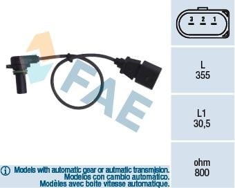 FAE 79062 Devir Sensörü 01M927321B uygun fiyat hızlı kargo