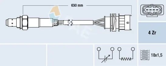 FAE 77156 Oksijen Sensörü Lambda Sensörü 25327304 uygun fiyat hızlı kargo