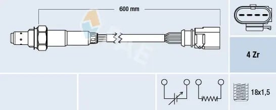 FAE 77510 Oksijen Sensörü Lambda Sensörü 04E906262 uygun fiyat hızlı kargo