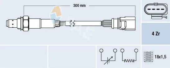 FAE 77463 Oksijen Sensörü Lambda Sensörü 03C906262AA uygun fiyat hızlı kargo