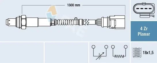 FAE 77900 Oksijen Sensörü Lambda Sensörü 022906262BT uygun fiyat hızlı kargo