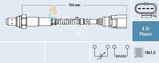 FAE 77910 Oksijen Sensörü Lambda Sensörü 011906262CF uygun fiyat hızlı kargo