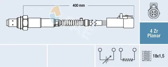 FAE 77171 Oksijen Sensörü Lambda Sensörü 3040432 uygun fiyat hızlı kargo