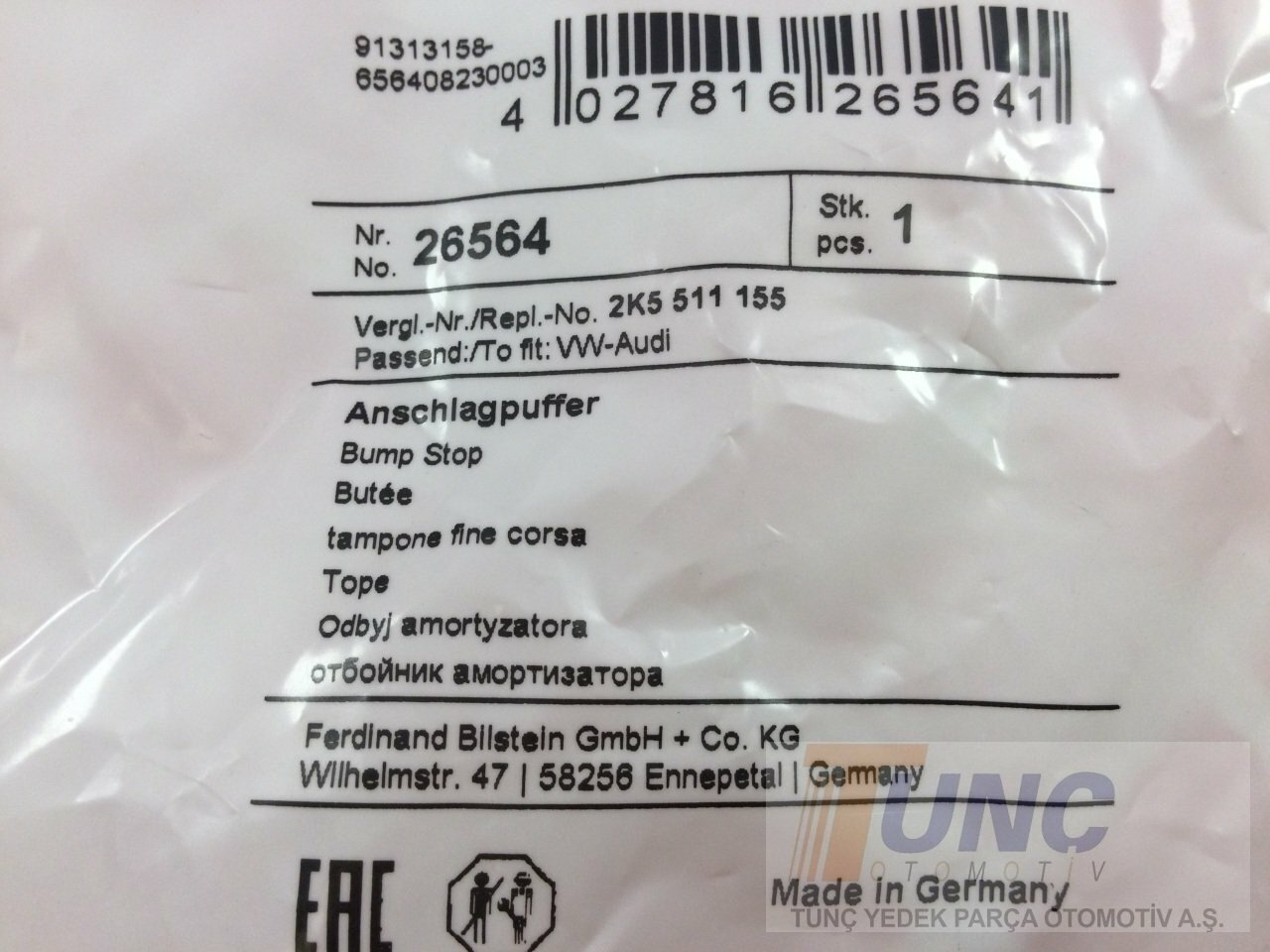FEBI BILSTEIN 26564 Amortisör Lastiği 2K5511155 uygun fiyat hızlı kargo