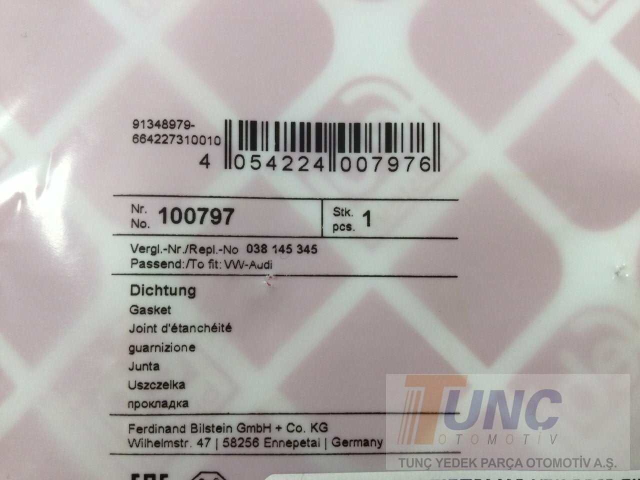 FEBI BILSTEIN 100797 Basınç Pompası Contası 038145345 uygun fiyat hızlı kargo