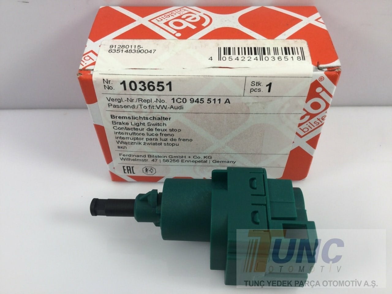 FEBI BILSTEIN 103651 Fren Pedal Sensörü 1C0945511A uygun fiyat hızlı kargo