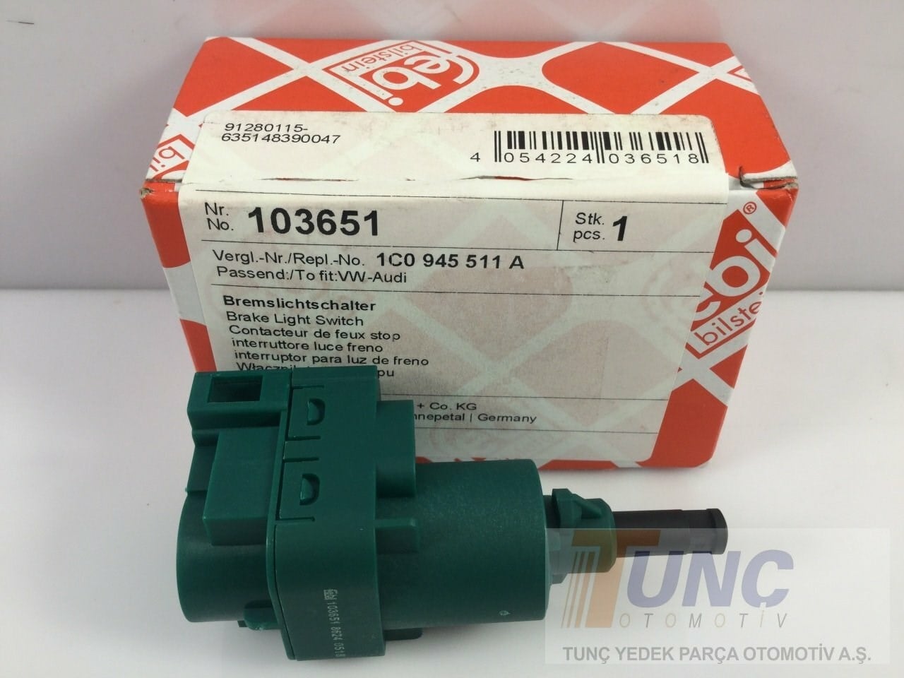 FEBI BILSTEIN 103651 Fren Pedal Sensörü 1C0945511A uygun fiyat hızlı kargo