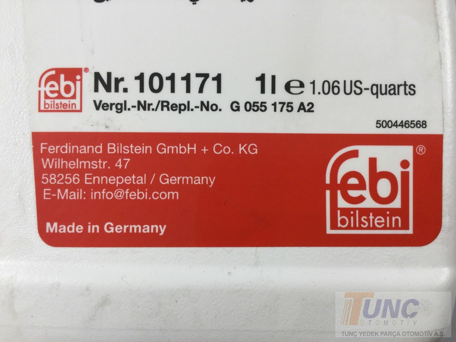 FEBI BILSTEIN 101171 Haldex Yağı G055175A2 uygun fiyat hızlı kargo