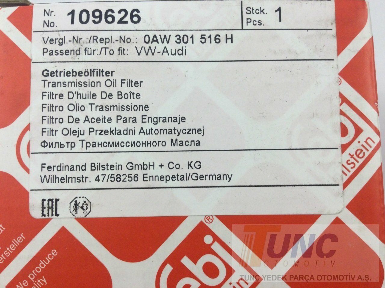 FEBI BILSTEIN 109626 Şanzıman Filtresi 0AW301516H uygun fiyat hızlı kargo