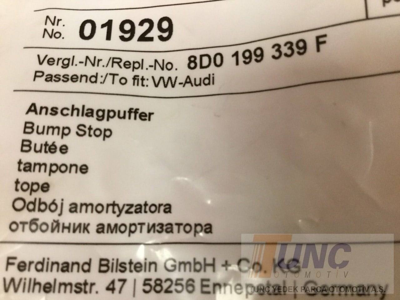 FEBI BILSTEIN 01929 Takoz 8D0199339P uygun fiyat hızlı kargo