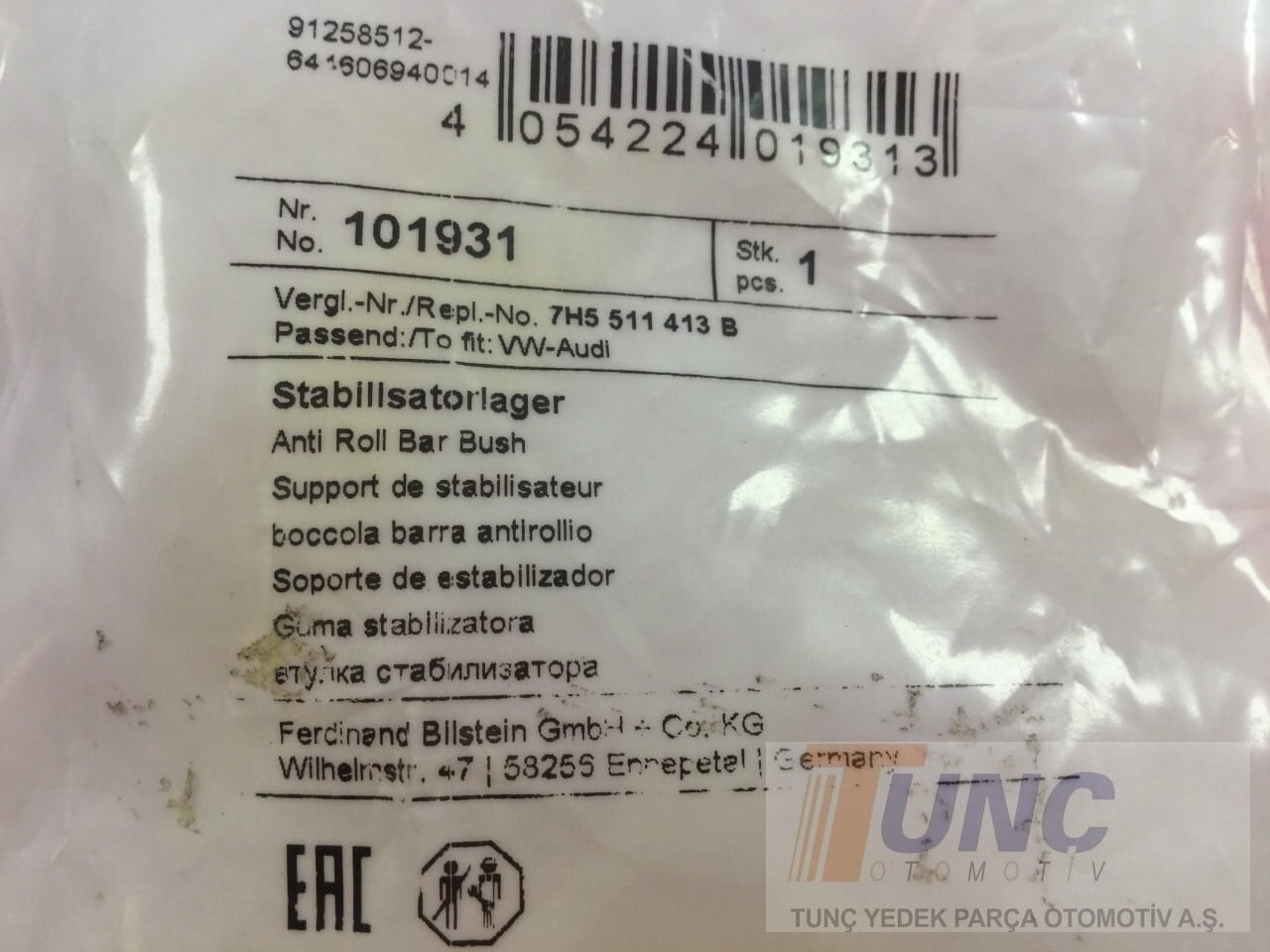 FEBI BILSTEIN 101931 Viraj Demir Lastiği 7H5511413B uygun fiyat hızlı kargo