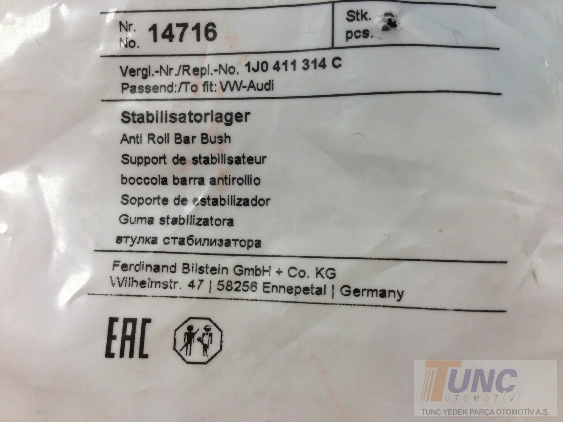 FEBI BILSTEIN 14716 Viraj Demir Lastiği 1J0411314C uygun fiyat hızlı kargo