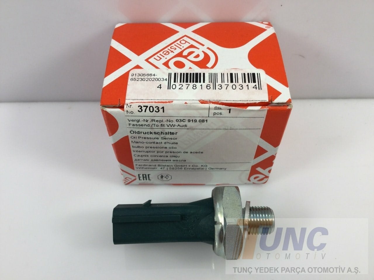 FEBI BILSTEIN 37031 Yağ Basınç Sensörü 03C919081 uygun fiyat hızlı kargo