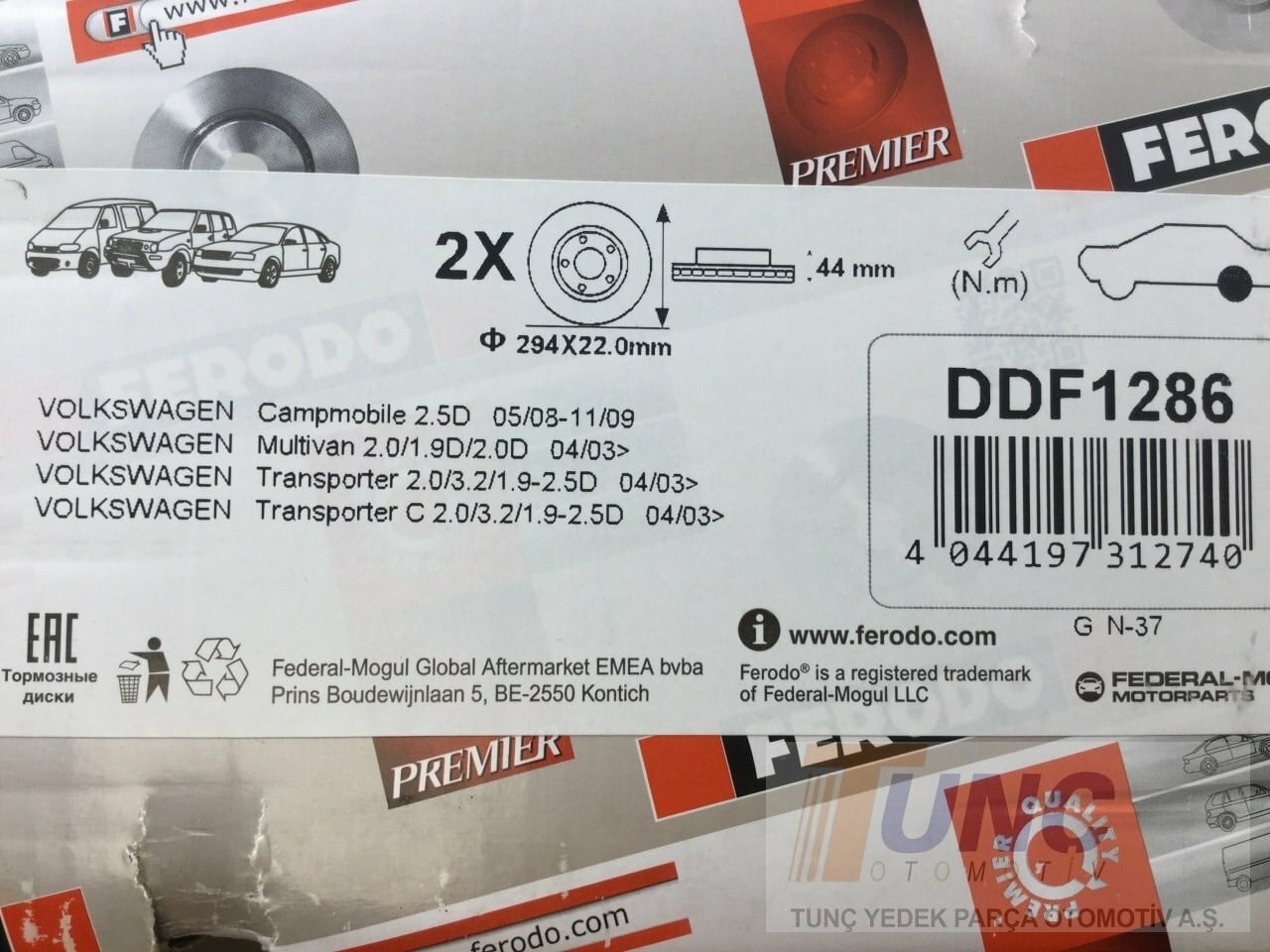 FERODO DDF1286 Fren Diski 7H0615601B uygun fiyat hızlı kargo