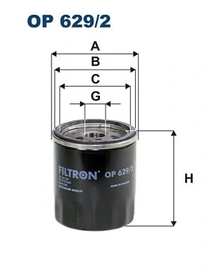 FILTRON OP 629 2 Yağ Filtresi 0XW115351B uygun fiyat hızlı kargo
