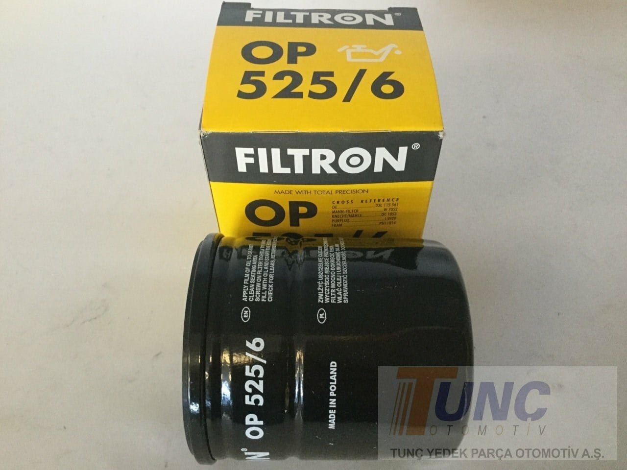 FILTRON OP 525 6 Yağ Filtresi 03L115561 uygun fiyat hızlı kargo