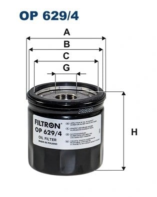 FILTRON OP 629 4 Yağ Filtresi 2279222 uygun fiyat hızlı kargo