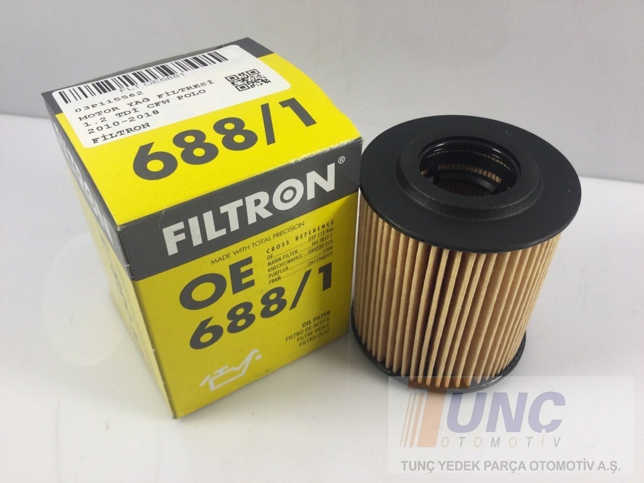 FILTRON OE 688 1 Yağ Filtresi 03P115562 uygun fiyat hızlı kargo
