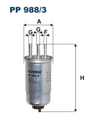 FILTRON PP 988 3 Yakıt Filtresi 164000884R uygun fiyat hızlı kargo