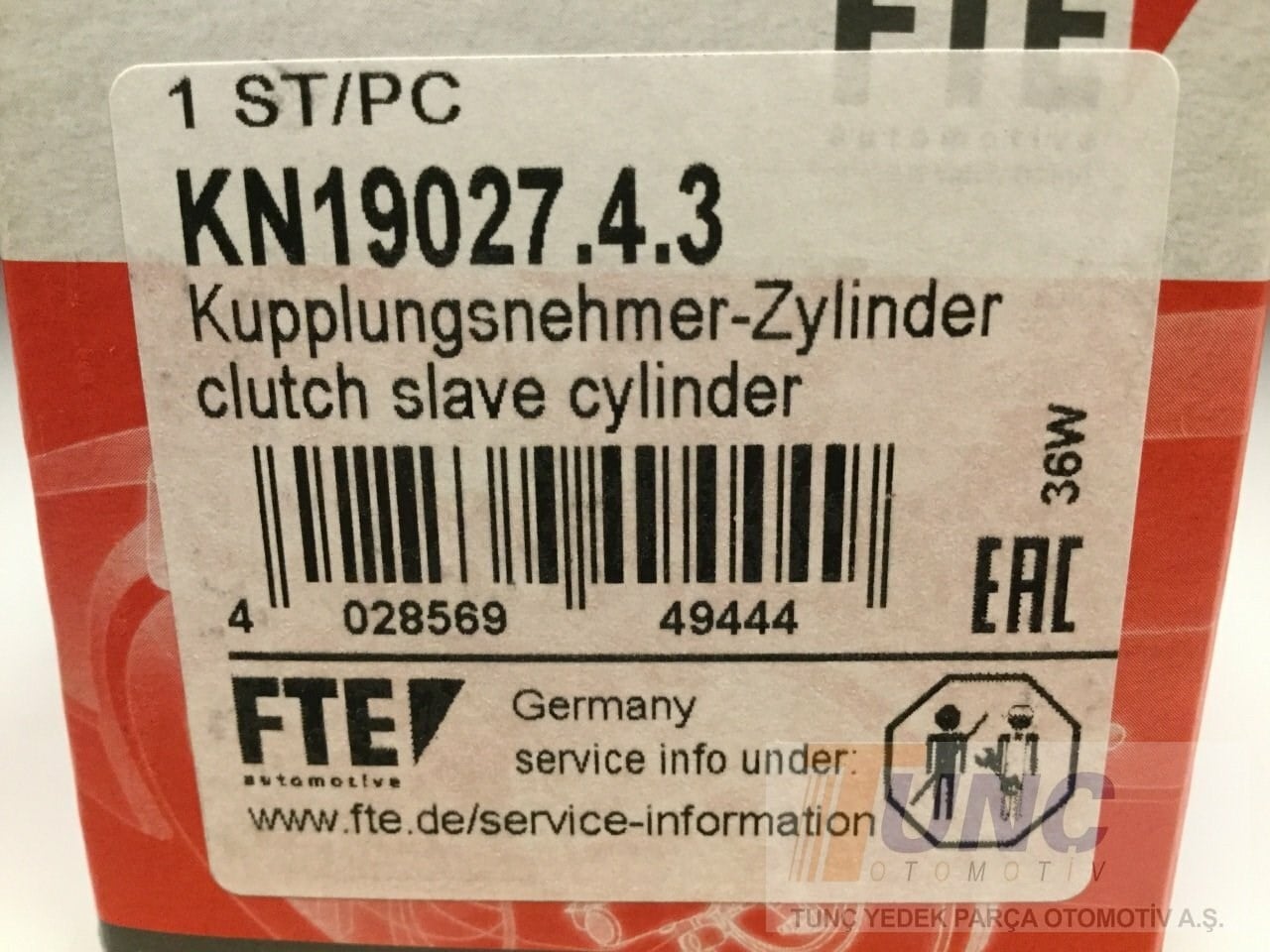 FTE KN1902743 Debriyaj Merkezi 7H0721261C uygun fiyat hızlı kargo
