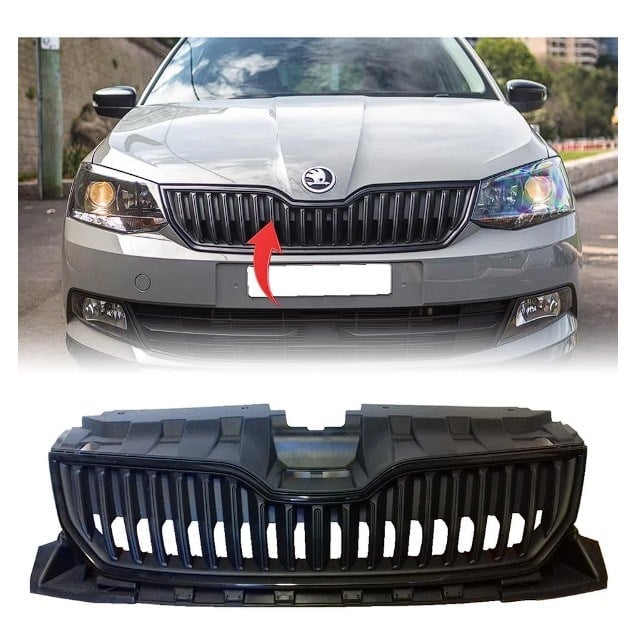 GKL 296694 Ön Panjur Parlak Siyah Çerceve Saten Siyah Fabia 2015 2019 6V0853653 9B9 6V0853761B FR9 uygun fiyat hızlı kargo