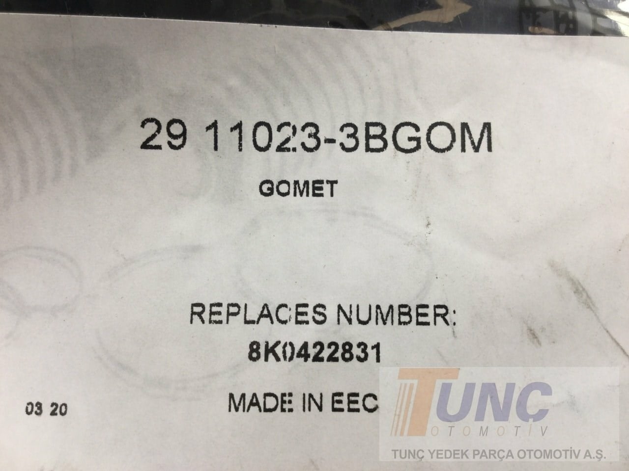 GOMET 29110233B Rot Körüğü 8K0422831 uygun fiyat hızlı kargo