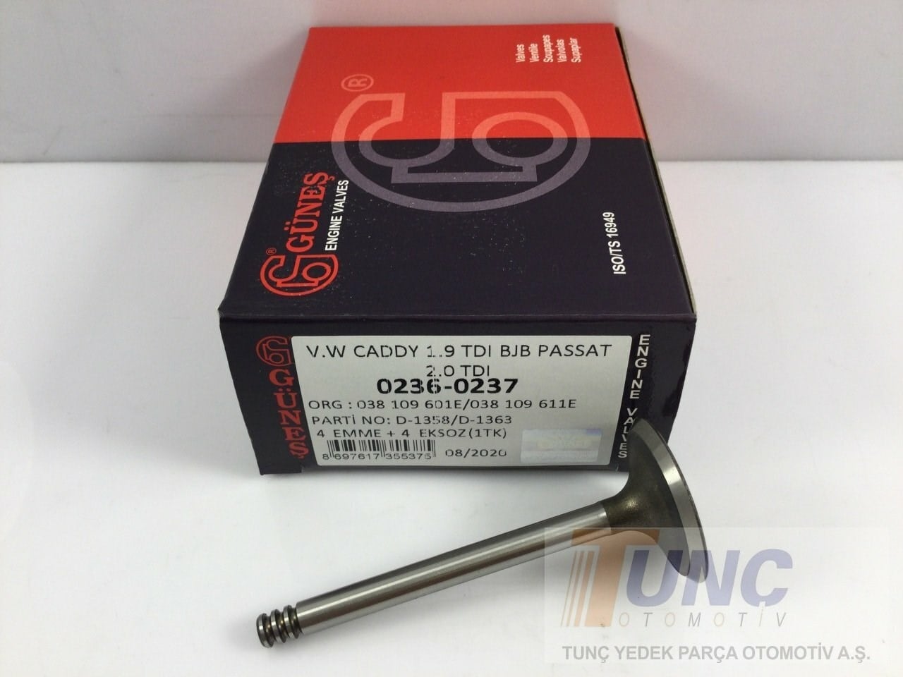 GUNES 0236 Supap 038109601E uygun fiyat hızlı kargo