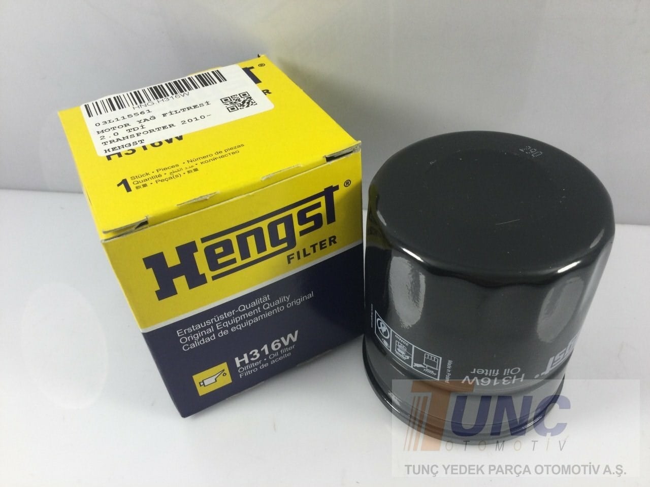 HENGST H316W Yağ Filtresi 03L115561 uygun fiyat hızlı kargo