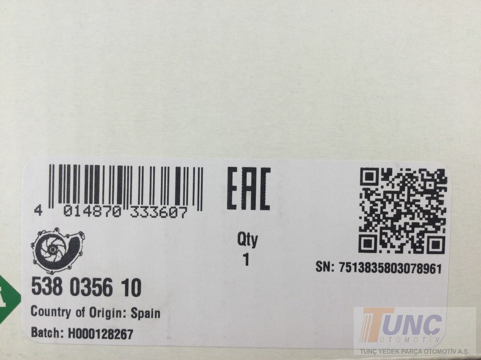INA 538 0356 10 Su Pompası Devirdaim 03C121008H uygun fiyat hızlı kargo