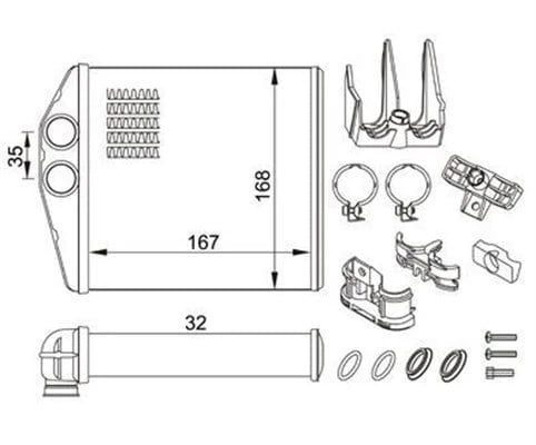 MAGNETI MARELLI 359000300820 Su Radyatör 1618222 uygun fiyat hızlı kargo