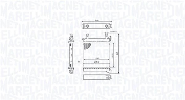 MAGNETI MARELLI 350213214500 Su Radyatörü 17117634565 uygun fiyat hızlı kargo