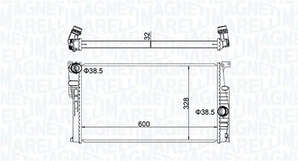 MAGNETI MARELLI 350213155100 Su Radyatörü 17117600511 uygun fiyat hızlı kargo