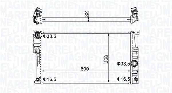 MAGNETI MARELLI 350213202300 Su Radyatörü 17117618807 uygun fiyat hızlı kargo