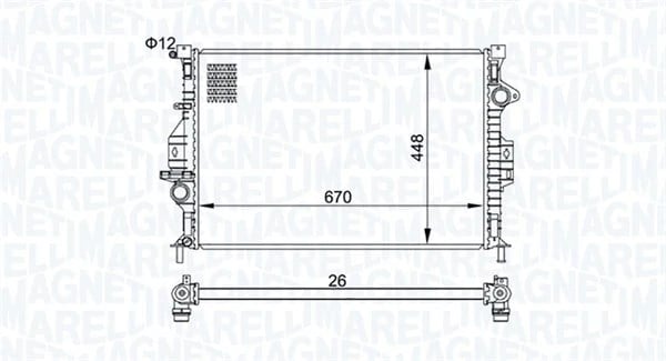 MAGNETI MARELLI 350213158700 Su Radyatörü 1377542 uygun fiyat hızlı kargo