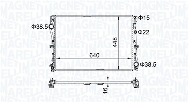 MAGNETI MARELLI 350213205400 Su Radyatörü A0995002103 uygun fiyat hızlı kargo