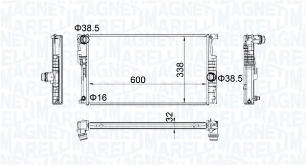 MAGNETI MARELLI 350213202200 Su Radyatörü 17117600516 uygun fiyat hızlı kargo