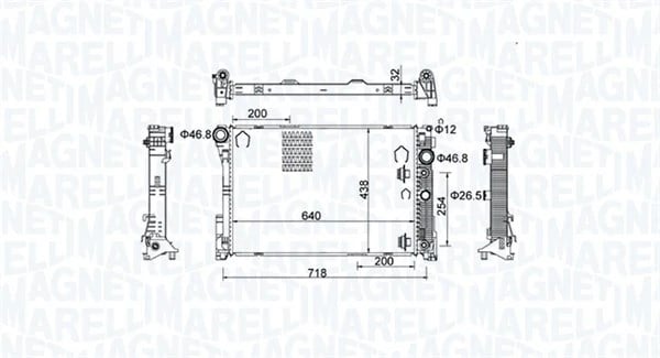 MAGNETI MARELLI 350213159800 Su Radyatörü A2045000603 uygun fiyat hızlı kargo